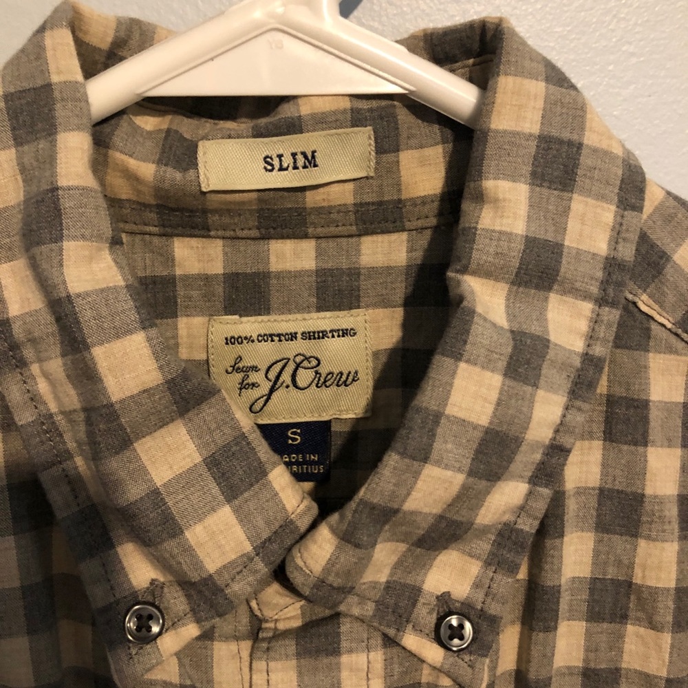 J Crew Checkered Button Down - image 3